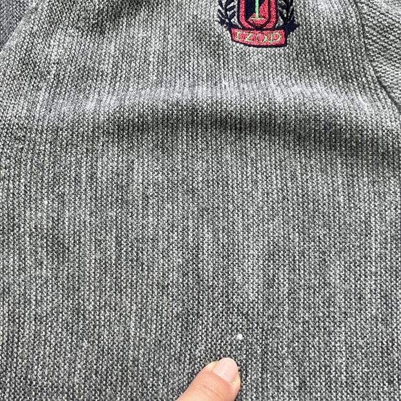 Vintage 80s IZOD Cardigan Sweater Men's Size Large Gray Grandpa Made in USA - Picture 9 of 13